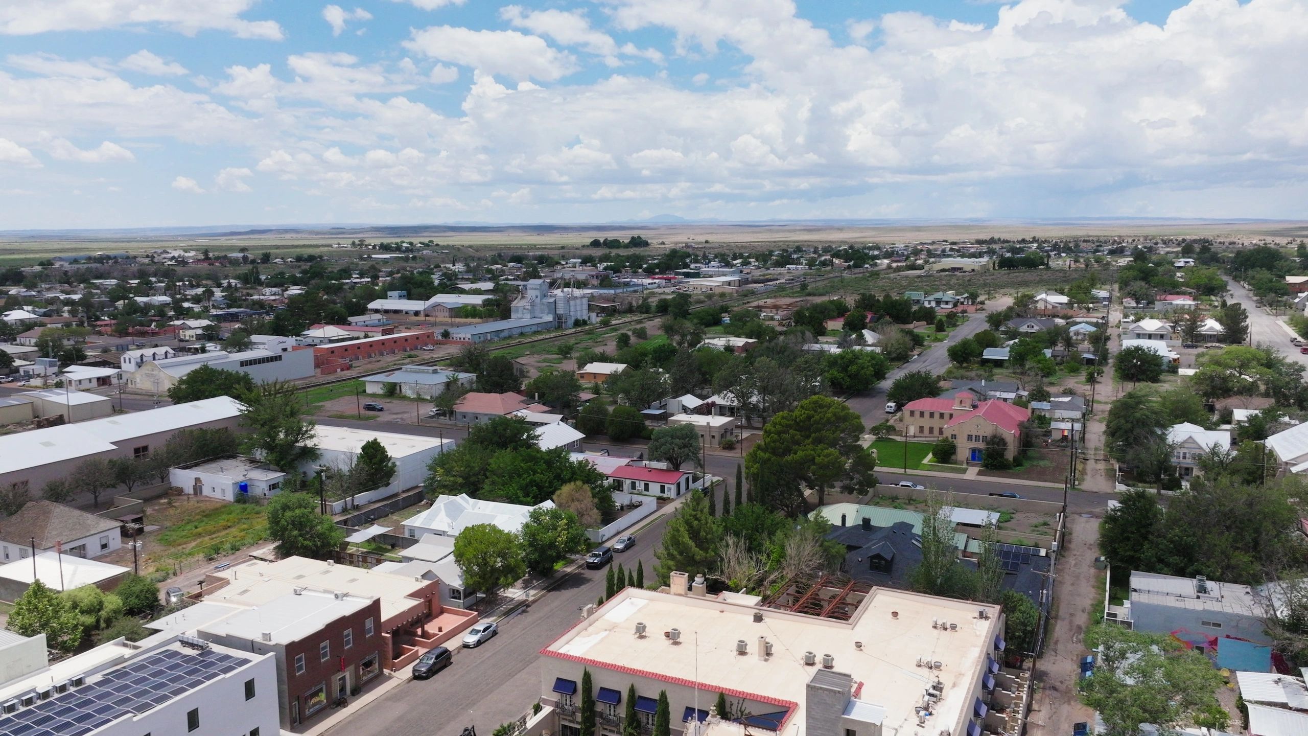 Texas community landscape from above